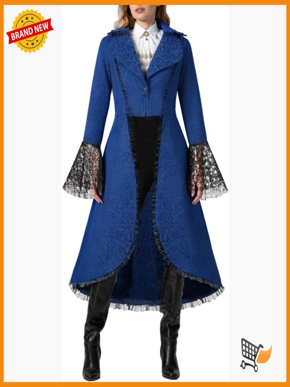 Steampunk Gothic Tuxedo Jacket Lace Victorian Tailcoat Costume
